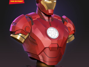 iron man bust 3D Print Model