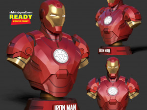 iron man bust Modelo de Impressão 3D