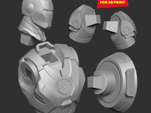 iron man bust 3D Print Model