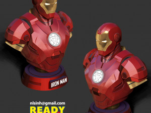iron man bust Modelo de Impressão 3D