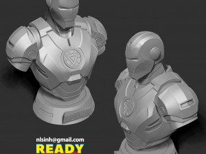 iron man bust Modelo de Impressão 3D