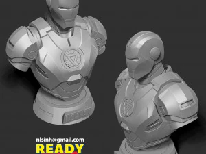 iron man bust 3D Print Model
