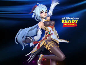 Ganyu &ndash; fanart wpływu genshina Model do druku 3D
