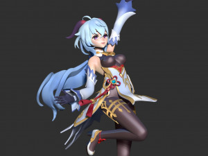 Ganyu - genshin impact fanart 3D 打印模型