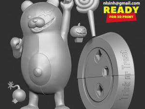 monokuma - trick or treat 3D Print Model