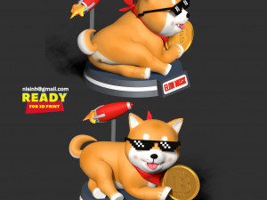 shiba inu coin 3D Print Model
