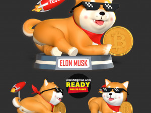shiba inu coin 3D Print Model