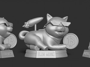 shiba inu coin 3D Print Model