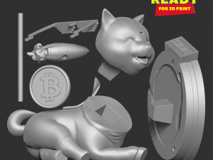 shiba inu coin 3D Print Model