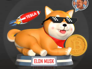 Moneta shiba inu Model do druku 3D