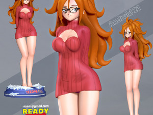 Android 21 - dragon ball fanart 3D Print Model