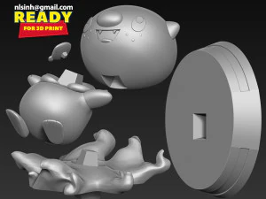 オシャウォット - ポケモン ファンアート 3Dプリントモデル