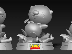 オシャウォット - ポケモン ファンアート 3Dプリントモデル