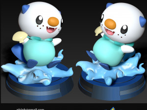 oshawott - pokemon fanart 3D Baskı Modeli
