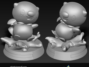 oshawott - pokemon fanart 3D Baskı Modeli