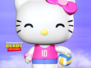 hello kitty play volleyball Model do druku 3D