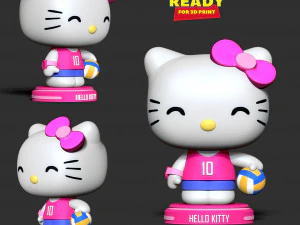 hello kitty play volleyball 3D Print Model