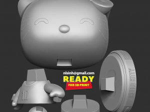 hello kitty play volleyball 3D Print Model