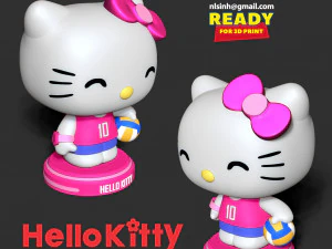hello kitty play volleyball 3D Print Model