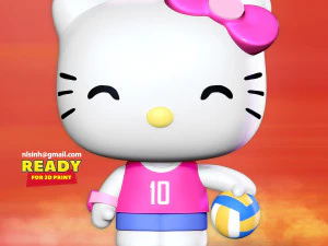 hello kitty voleybol oyna 3D Baskı Modeli