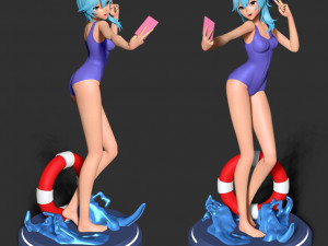eula in swimsuit - genshin impact fanart 3D Принт Модель