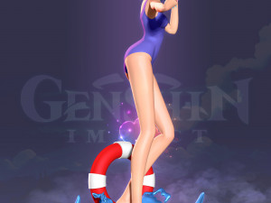 eula in swimsuit - genshin impact fanart 3D Принт Модель