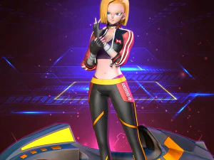Racer android 18 3D Print Model