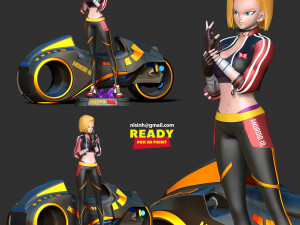 Racer android 18 3D Print Model