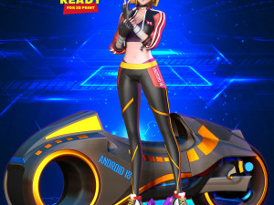 Racer android 18 3D Print Model
