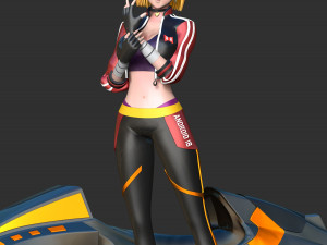 Racer android 18 3D Print Model