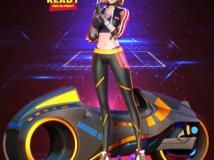 Racer android 18 3D Print Model