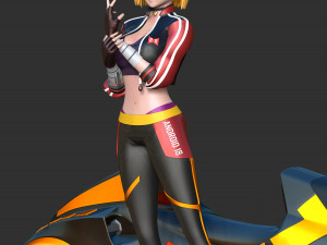 Racer android 18 3D Print Model
