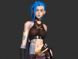 Jinx - arcane Model Cetak 3D