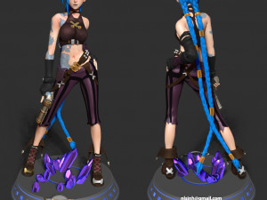 Jinx - arcane Model Cetak 3D