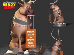 Merry christmas with sven 3D Print Model