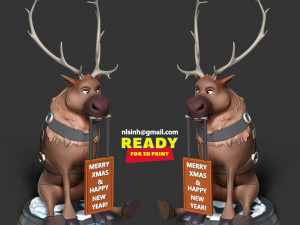 Merry christmas with sven Model do druku 3D