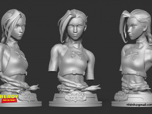 Jinx bust - arcane fanart Modelo de Impressão 3D
