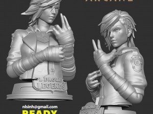Vi bust - arcane fanart 3D Baskı Modeli