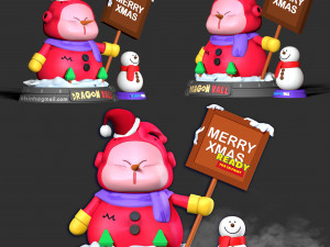 buu snowman - dragon ball fanart 3Dプリントモデル