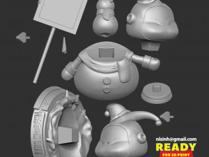 buu snowman - dragon ball fanart 3D Print Model
