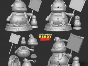 buu snowman - dragon ball fanart 3D Print Model