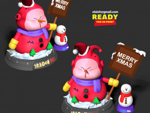 buu snowman - dragon ball fanart 3Dプリントモデル