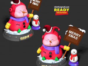 buu snowman - dragon ball fanart 3D Print Model
