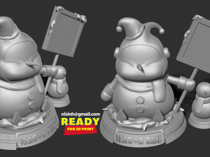 buu snowman - dragon ball fanart 3Dプリントモデル