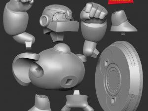 guts man - mega man 3D Print Model