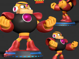 guts man - mega man 3D Print Model