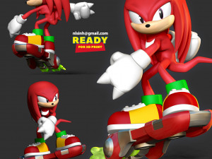 knuckles - sonic the hedgehog 2 fanart 3D प्रिंट मॉडल