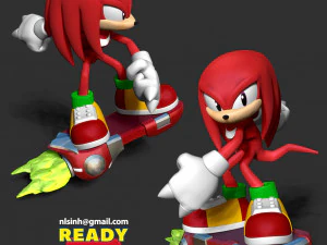 knuckles - sonic the hedgehog 2 fanart 3D Print Model