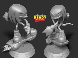 knuckles - sonic the hedgehog 2 fanart 3D Print Model