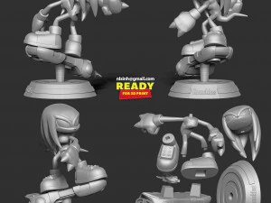 knuckles - sonic the hedgehog 2 fanart 3D Print Model